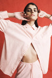 Naya Washed Cotton Shirt- Guava