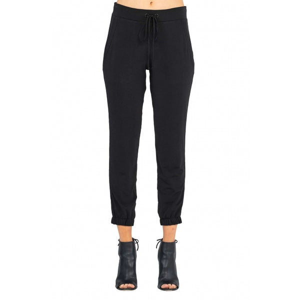 Elastic Bottom Pocket Jogger- Black