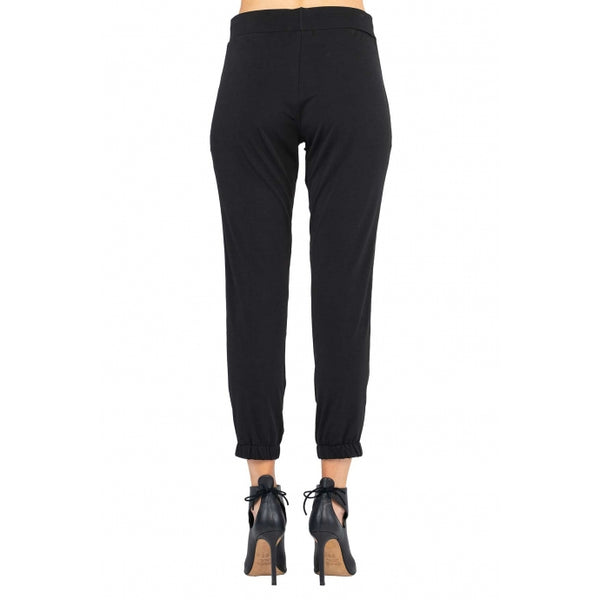 Elastic Bottom Pocket Jogger- Black