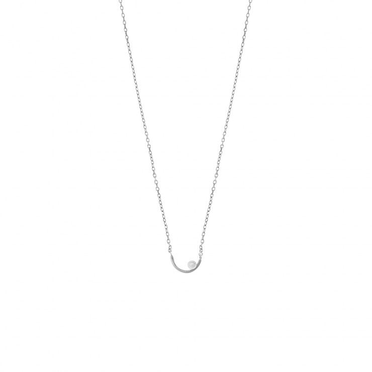 Sunset View Pear Necklace- Silver