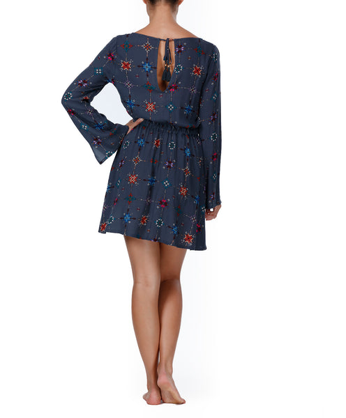 Tambour Dress- Charcoal