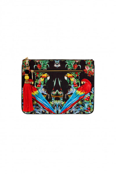 Small Canvas Clutch- Toucan Play