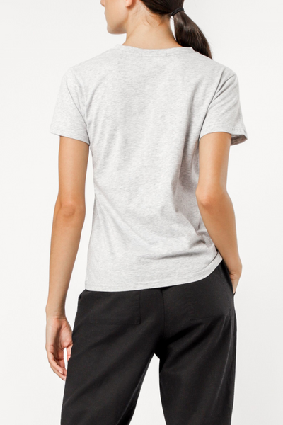 Harper Basic Crew Neck Tee Grey Marle