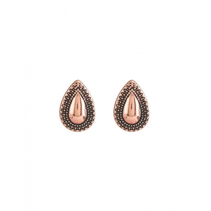 World From Here Stud Earrings- Rose Gold