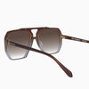 Rodeo- Matte Transparent Chocolate Fade to Crystal w. Gold Metal