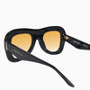 Bowery- Gloss Black w. Gold Metal / Orange Gradient Lens