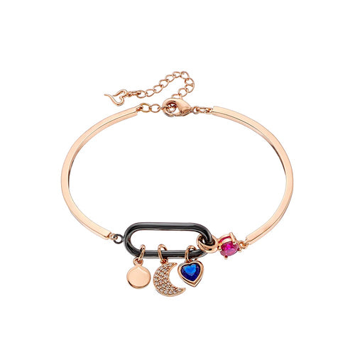 Charming Clip Bracelet Rose Gold / Black