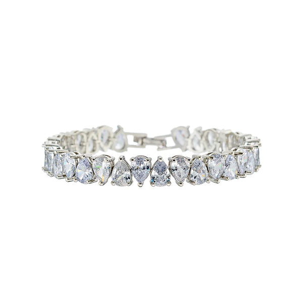 Eleganza Silver Tennis Bracelet with white zirconia