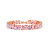 Eleganza gold tennis bracelet with pink zirconia