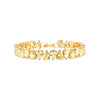 Eleganza gold tennis bracelet with yellow zirconia