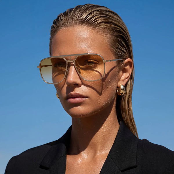 Capita- Brushed Gold Titanium / Orange Gradient Lens