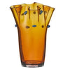 ORMOND GLASS VASE 25X31.5CM AMBER/BLUE