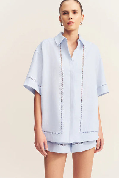 Tommy Linen Shirt - Sky