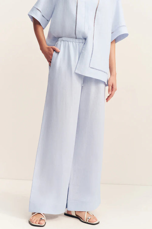 Tommy Linen Pant - Sky