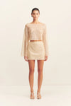 Everly Long Sleeve Top - Macadamia