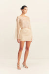 Everly Long Sleeve Top - Macadamia