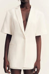 Felix Short Sleeve Blazer - Coconut