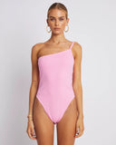 ONE SHOULDER BODYSUIT - CANDY PINK