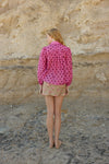 Vivian Blouse in Orchid Dot