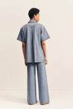 Stella Short Sleeve Shirt - Mid Blue