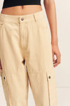 Ariana Cargo Tapered Pant - Sand