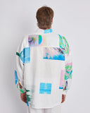 LONG SLEEVE OVERSIZED SHIRT - SEA SPACE