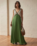 THE NAOMI DRESS- BOTTLE GREEN