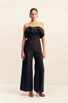 Otis Wide Leg Belted Pant - Black