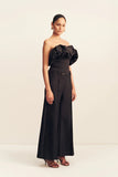Otis Wide Leg Belted Pant - Black