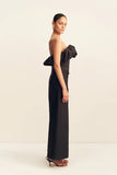 Otis Wide Leg Belted Pant - Black