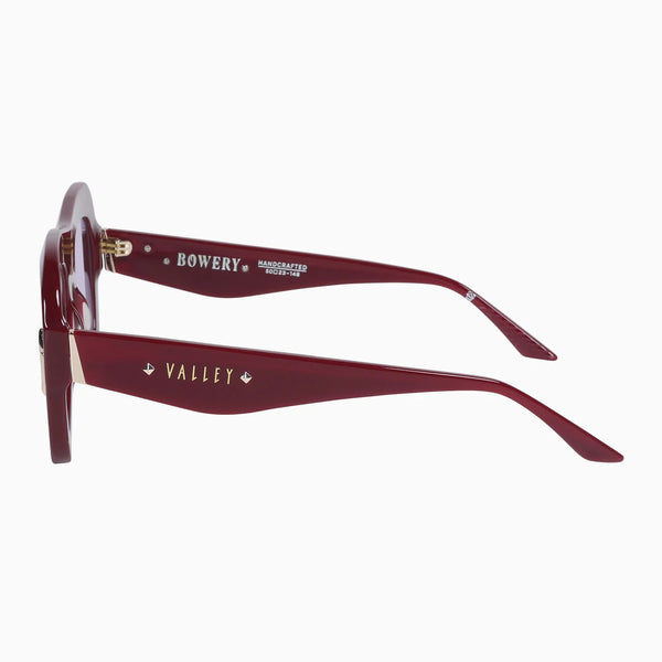 Bowery- Burgundy w. Gold Metal / Light Violet Lens