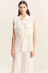 Wellington Sleeveless Shirt - Ivory