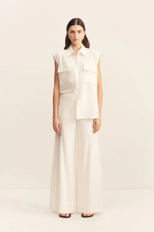 Wellington Button Up Pant - Ivory