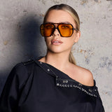 Rodeo - Dark Tortoise w. Gold Metal / Light Orange Lens