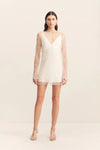 Opaline Sheer Pearl Mini Dress