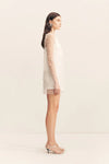 Opaline Sheer Pearl Mini Dress