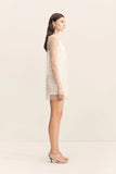 Opaline Sheer Pearl Mini Dress