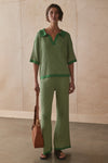 THE SERIN KNIT TOP MATCHA