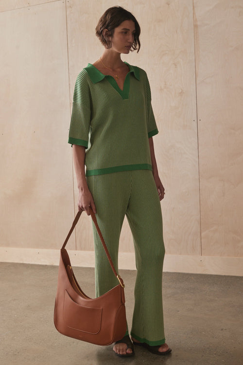 THE SERIN KNIT TOP MATCHA