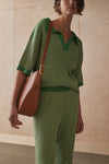 THE SERIN KNIT TOP MATCHA