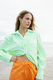 THE BUDDY SHIRT IN LIME STRIPE