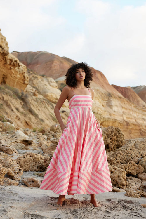 THE RUE DRESS IN CANDY STRIPE