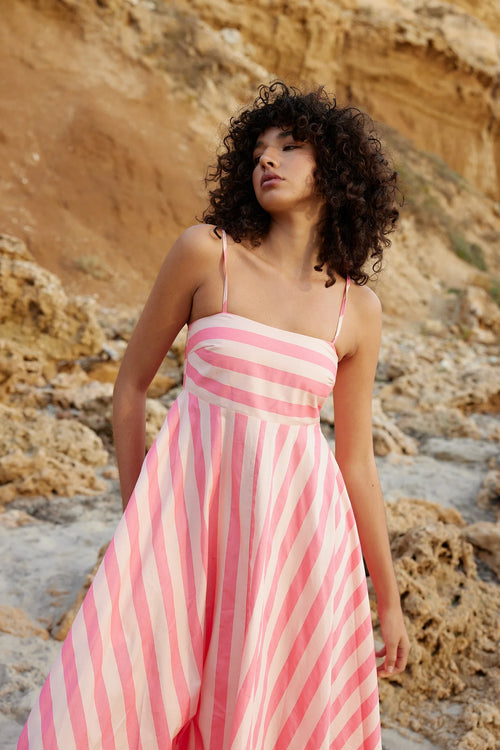 THE RUE DRESS IN CANDY STRIPE