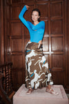LONG BIAS CUT SKIRT - RABBIT DARK EARTH