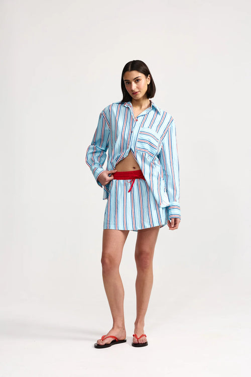 INDI SKIRT BLITHE CHERRY STRIPE