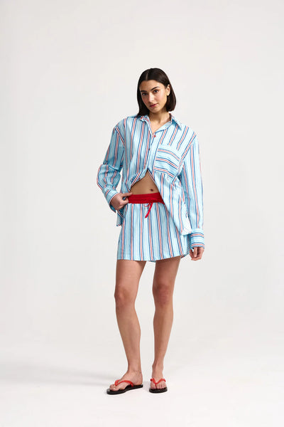 INDI SKIRT BLITHE CHERRY STRIPE