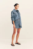 Raquel Oversized Shirt - Vintage Blue