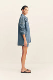 Raquel Oversized Shirt - Vintage Blue