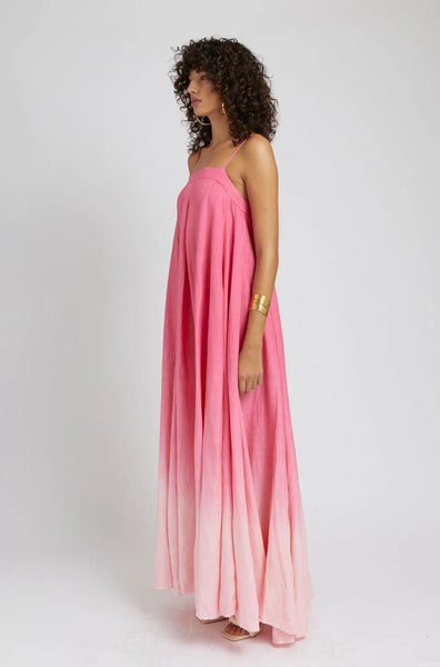 BLOOM MAXI DRESS - PINK FADE