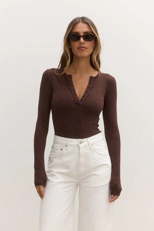 LARA BODYSUIT - CHOCOLATE